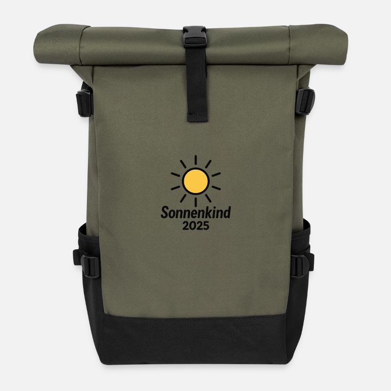 Sun Child 2025 - Roll Top Backpack - olive/black