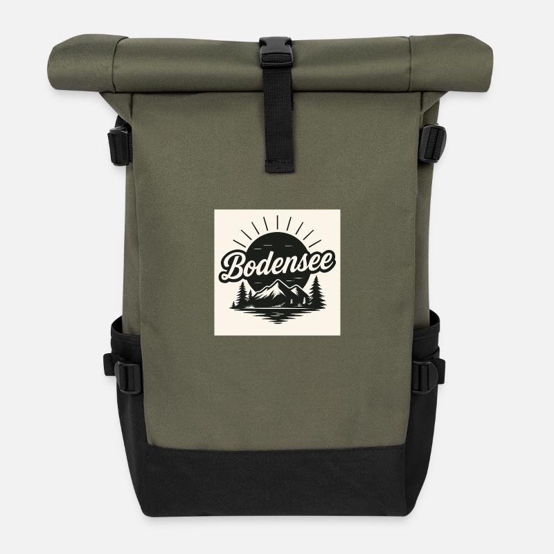 Bodensee - Rolltop Rucksack - Olive/Schwarz
