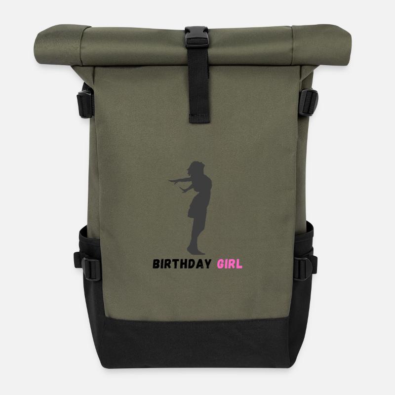 Geburtstagskind - Rolltop Rucksack - Olive/Schwarz