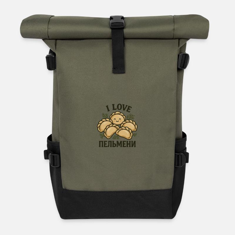 Pelimeni - Rolltop Rucksack - Olive/Schwarz