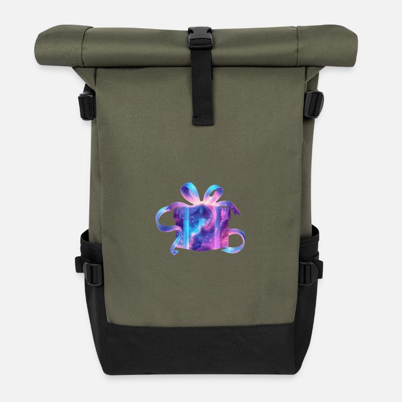 Ätherisches Galaxiegeschenk - Rolltop Rucksack - Olive/Schwarz