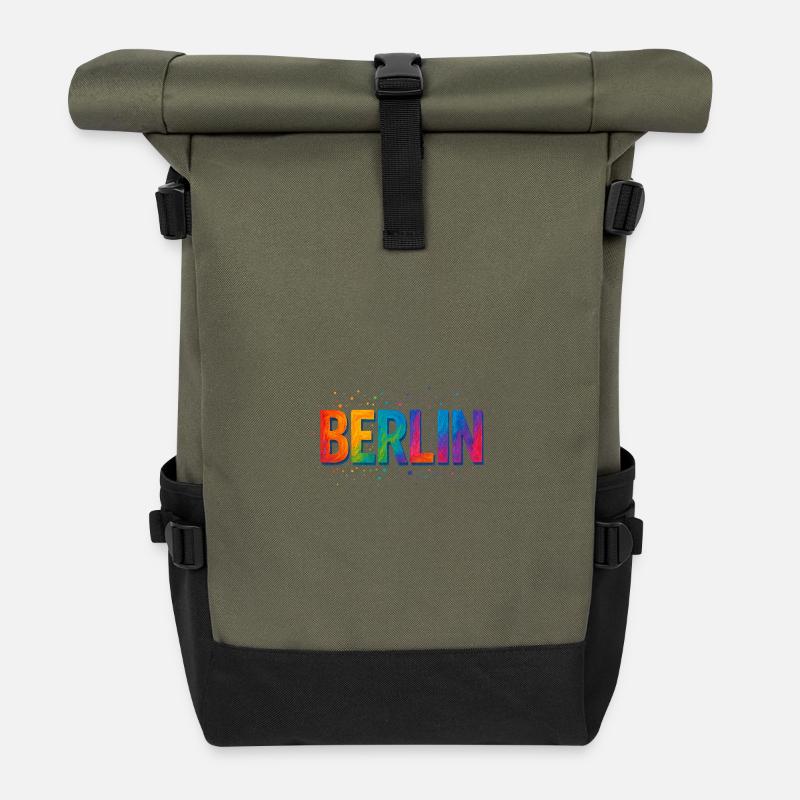 BERLIN - Rolltop Rucksack - Olive/Schwarz