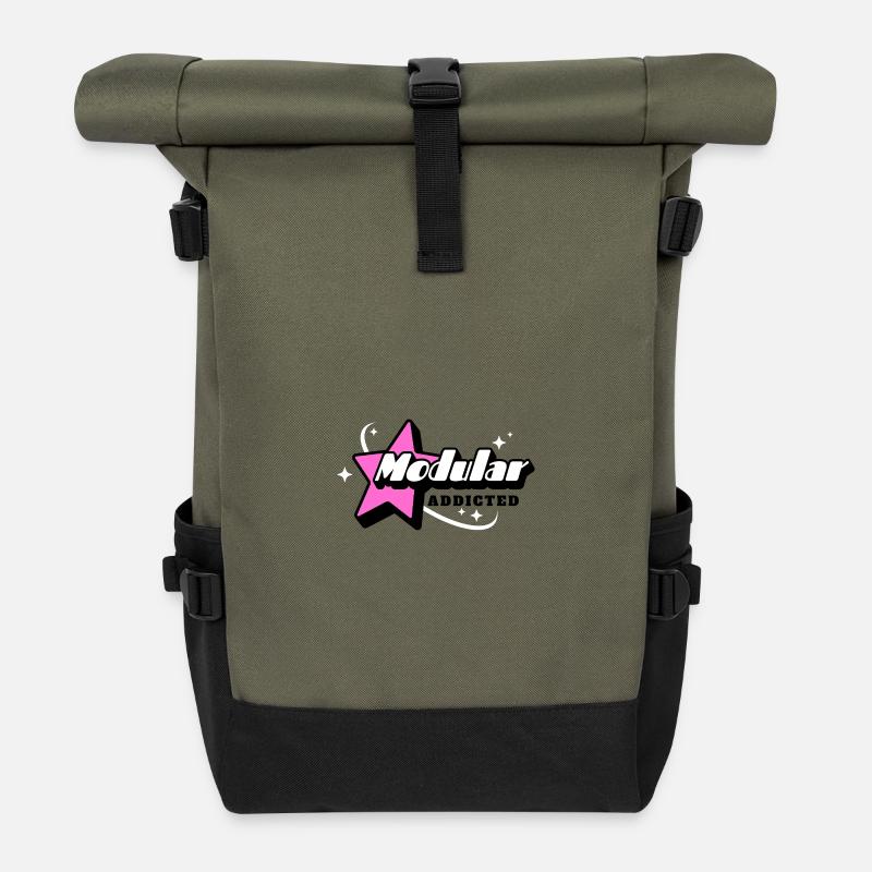 Modular Addicted Synthesizer  - Rolltop Rucksack - Olive/Schwarz