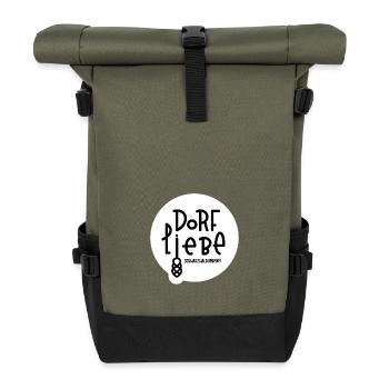 Dorfliebe - Rolltop Rucksack - Olive/Schwarz - Vorne