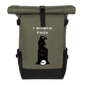 Je reconnais les visages - Sac à dos roll top - olive/noir - Devant