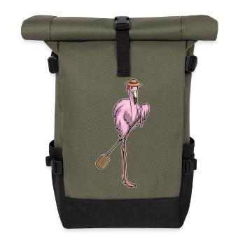Flamingo Paddel - Rolltop Rucksack - Olive/Schwarz - Vorne