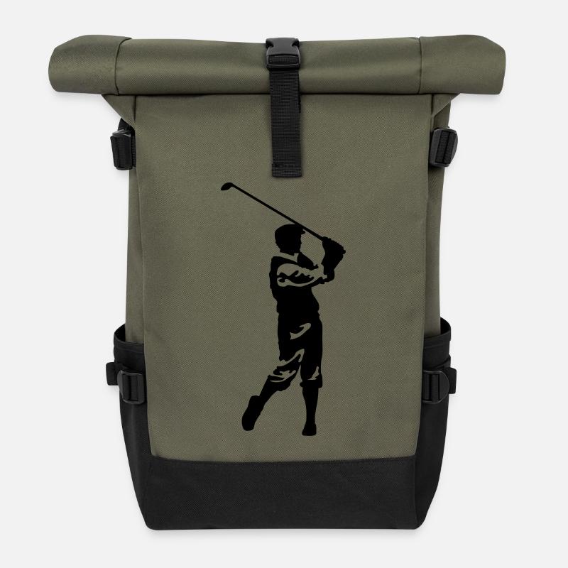 Golf sport - Rolltop Rucksack - Olive/Schwarz