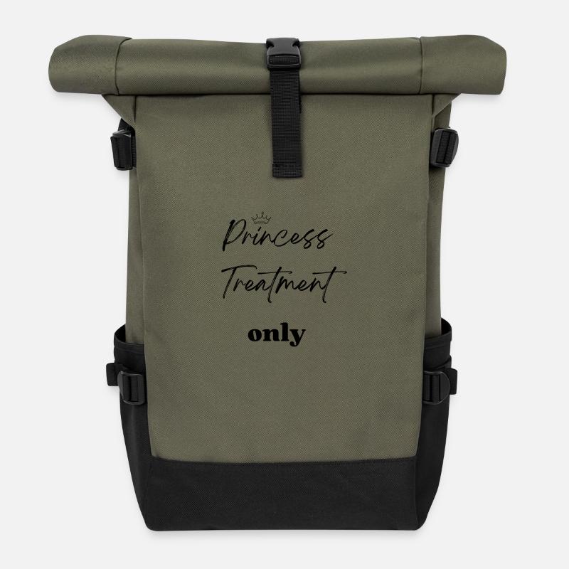 Princess Treatment only - Roll Top Backpack - olive/black
