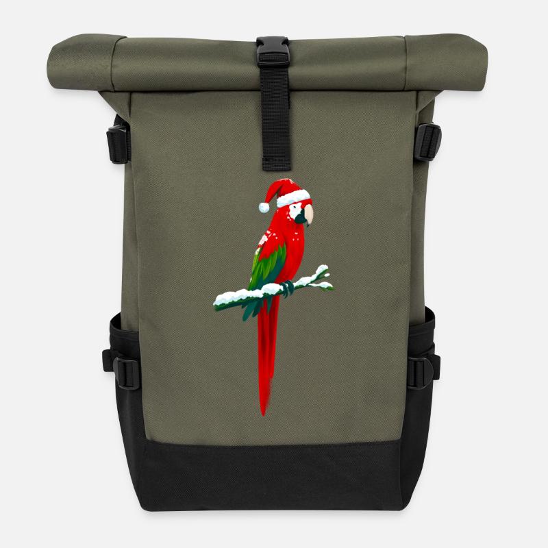 L’époque de Noël - Sac à dos roll top - olive/noir