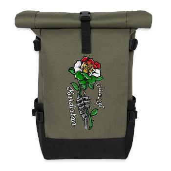 Drapeau du Kurdistan Bakur Bashur Rojava Rojhlt Newroz - Sac à dos roll top - olive/noir - Devant