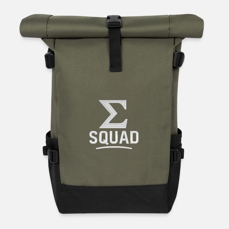 ∑ Squad – Dein Mathe-Team - Rolltop Rucksack - Olive/Schwarz