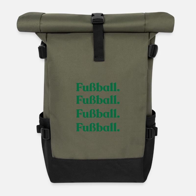 Soccer - Roll Top Backpack - olive/black