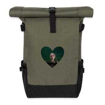 North Cape Heart - Roll Top Backpack - olive/black - Front