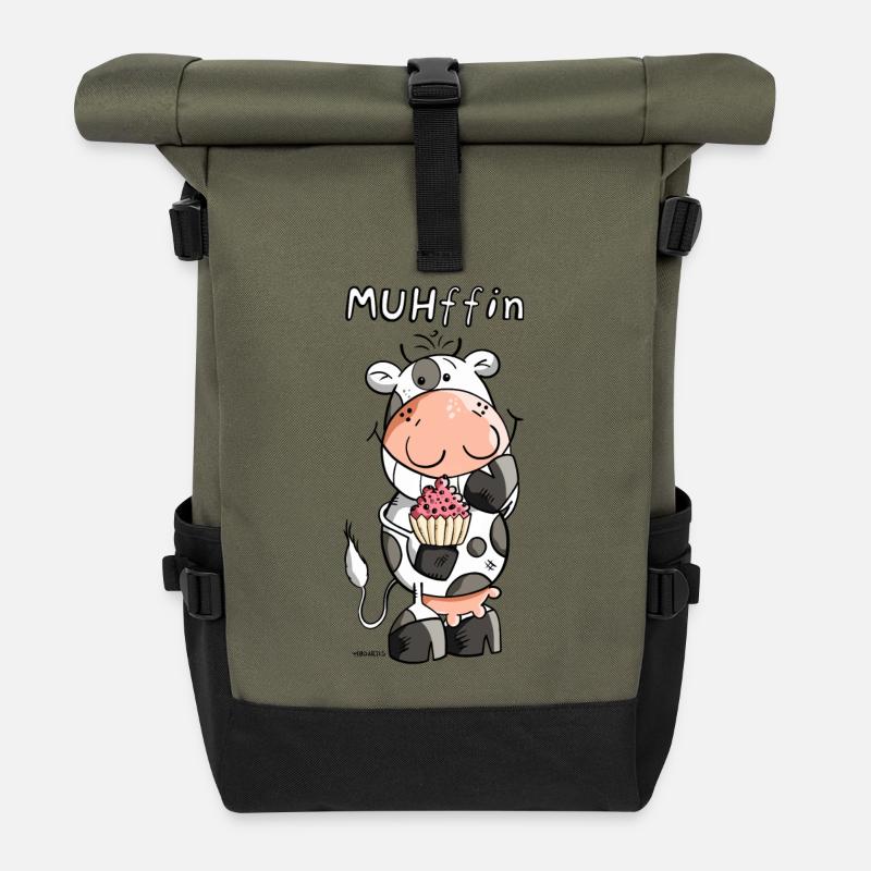 MUHffin - Rolltop Rucksack - Olive/Schwarz
