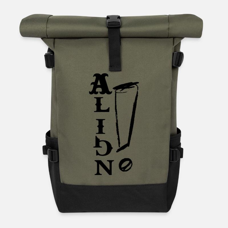 ALIGN – Signature Design - Rolltop Rucksack - Olive/Schwarz