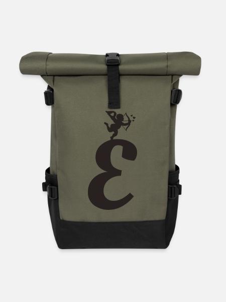 E - Rolltop Rucksack - Olive/Schwarz