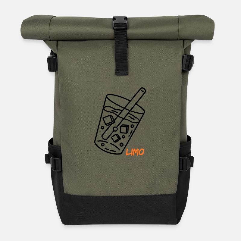 Limo Design - Rolltop Rucksack - Olive/Schwarz