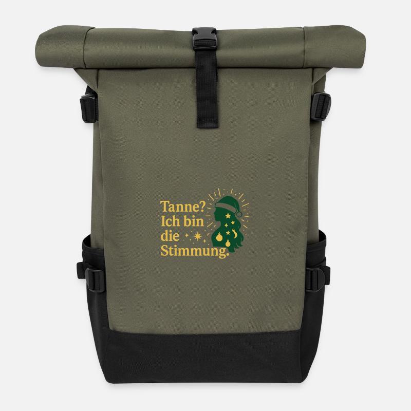 Tanne? Ich bin die Stimmung. - Rolltop Rucksack - Olive/Schwarz