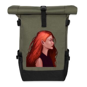Red elf - Rolltop Rucksack - Olive/Schwarz - Vorne