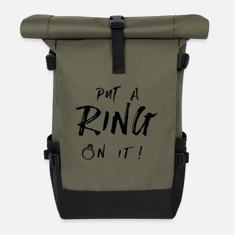 Put a ring on it - Rolltop Rucksack - Olive/Schwarz