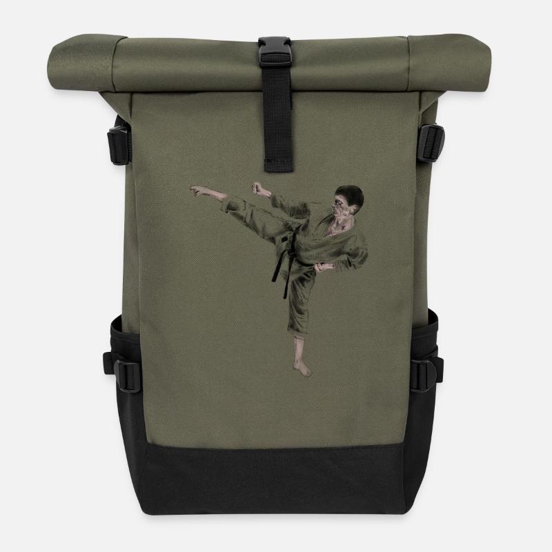 karate - Sac à dos roll top - olive/noir