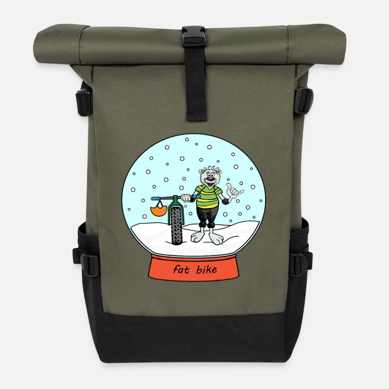 Schneeball - Rolltop Rucksack - Olive/Schwarz