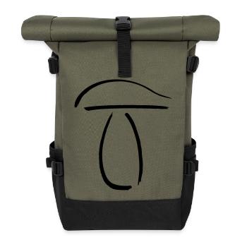 Cèpes aux champignons bâtonnets - Sac à dos roll top - olive/noir - Devant