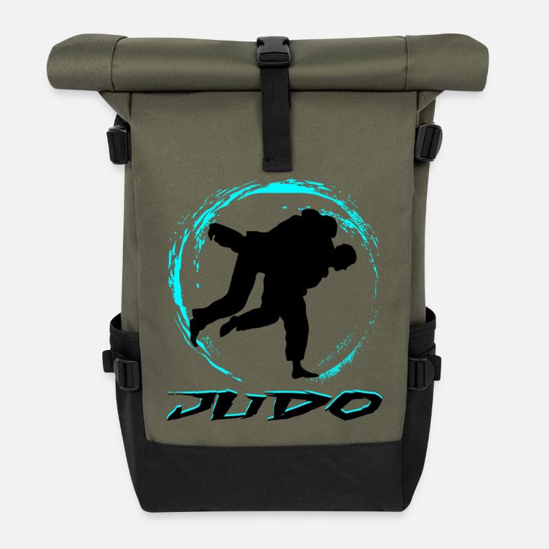 JUDO - Rolltop Rucksack - Olive/Schwarz