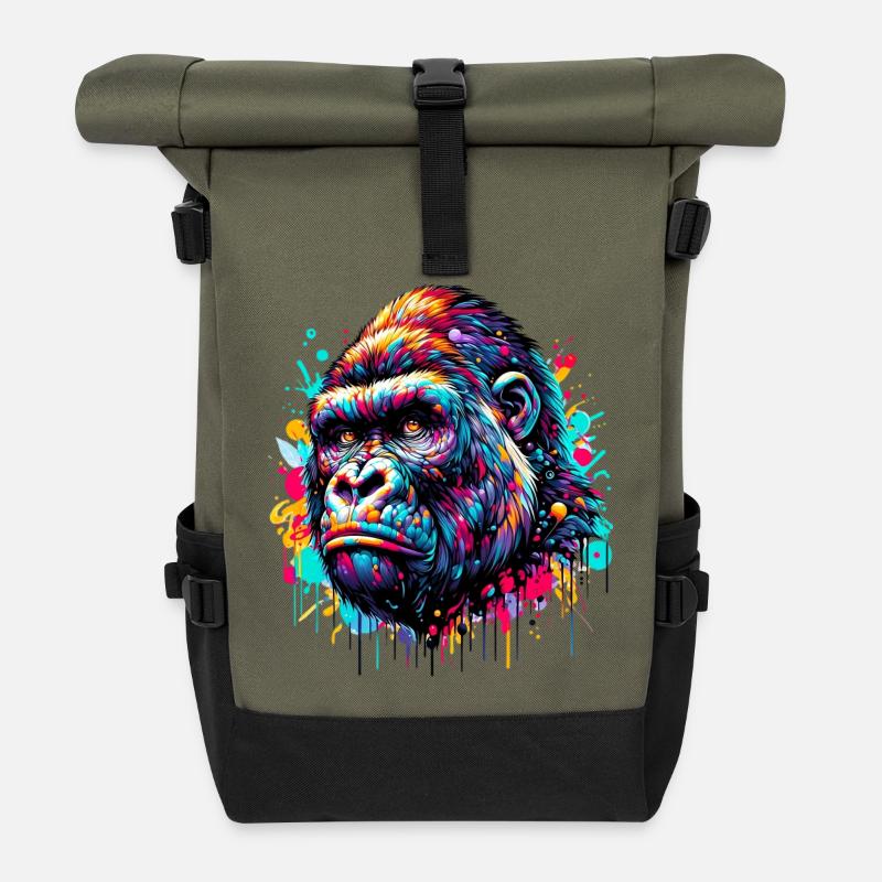 Gorilla - Rolltop Rucksack - Olive/Schwarz