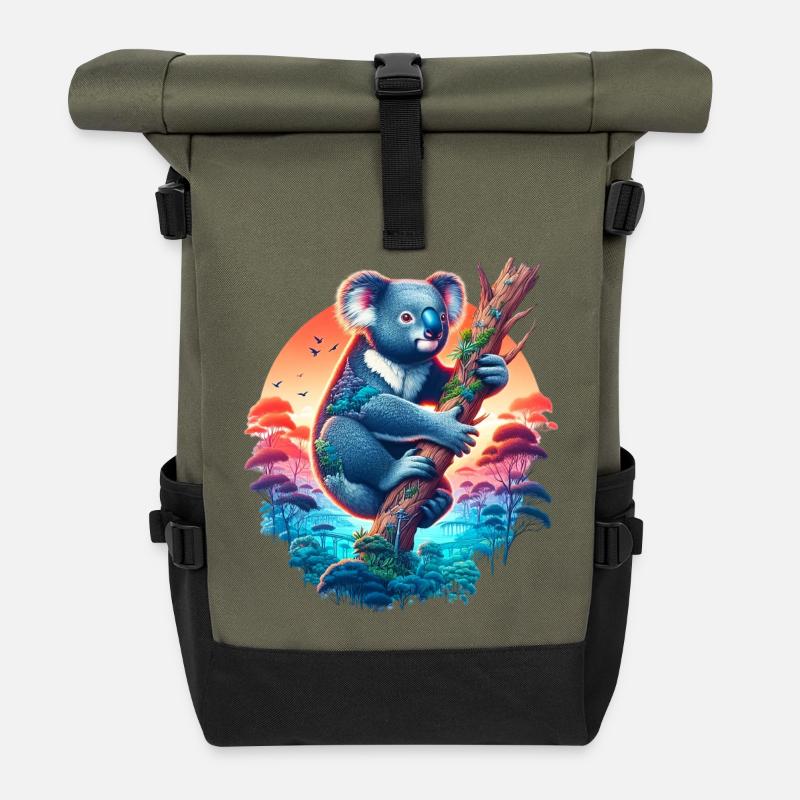 Koala - Rolltop Rucksack - Olive/Schwarz