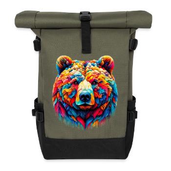 Ours - Sac à dos roll top - olive/noir - Devant