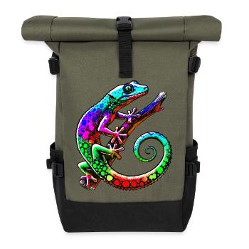 Gecko - Rolltop Rucksack - Olive/Schwarz - Vorne