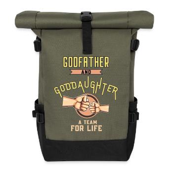 Godfather and Goddaughter Bond - Roll Top Backpack - olive/black - Front