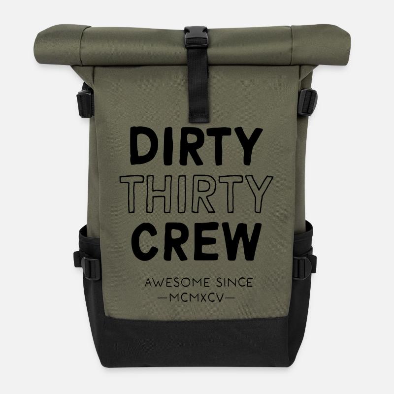 Dirty Thirty - Rolltop Rucksack - Olive/Schwarz