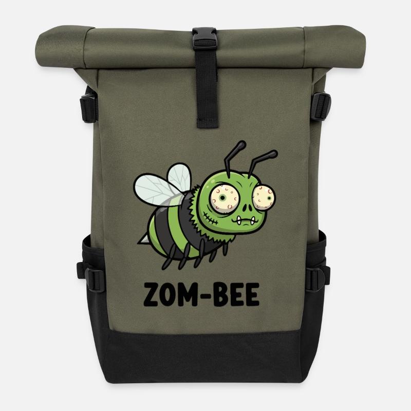 Bourdonnant mort - Sac à dos roll top - olive/noir
