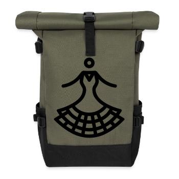 flamenco - Sac à dos roll top - olive/noir - Devant