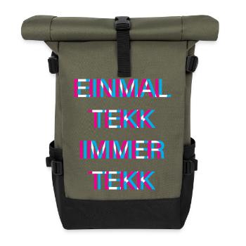 Hardtekk Tekk - Rolltop Rucksack - Olive/Schwarz - Vorne