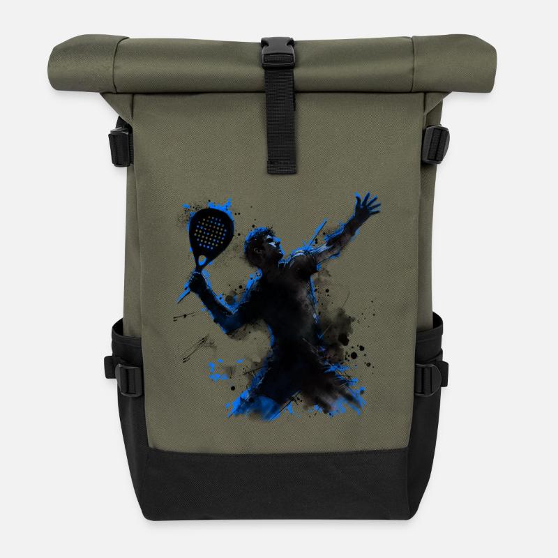 Padel - Rolltop Rucksack - Olive/Schwarz