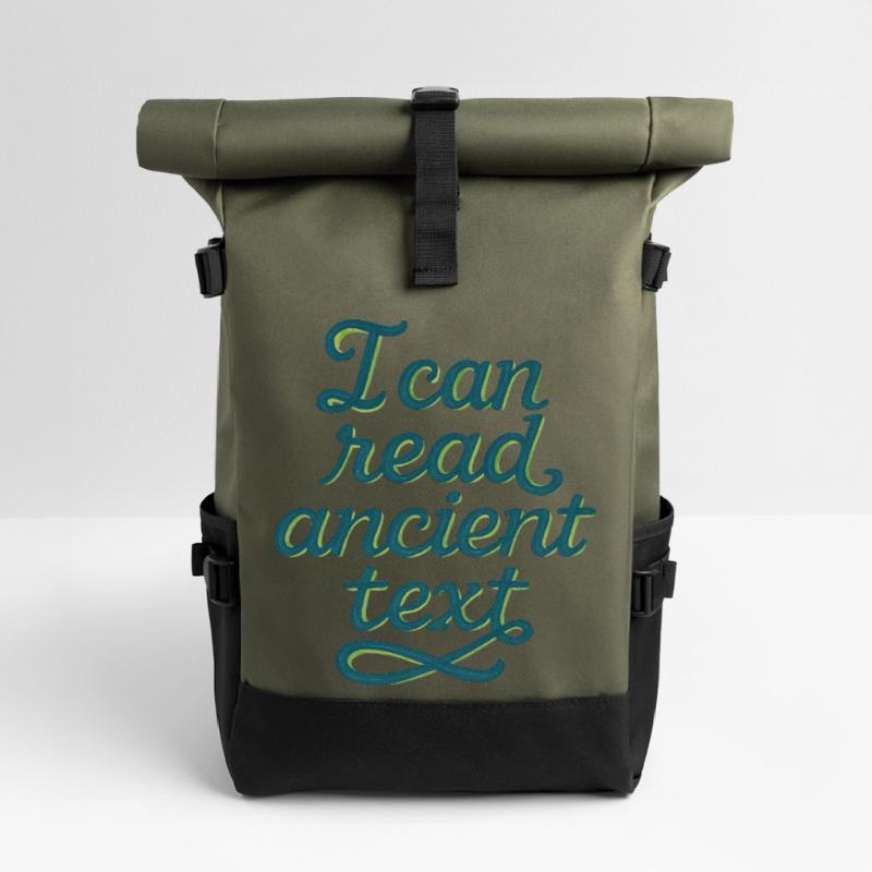 Antikes Script Tee Rolltop Rucksack