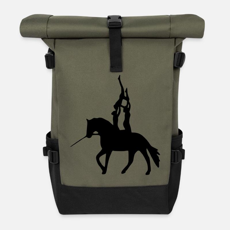 Voltige - Sac à dos roll top - olive/noir