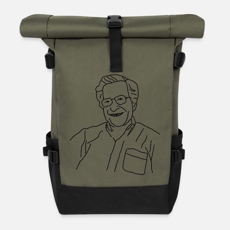 Noam Chomsky - Sac à dos roll top - olive/noir