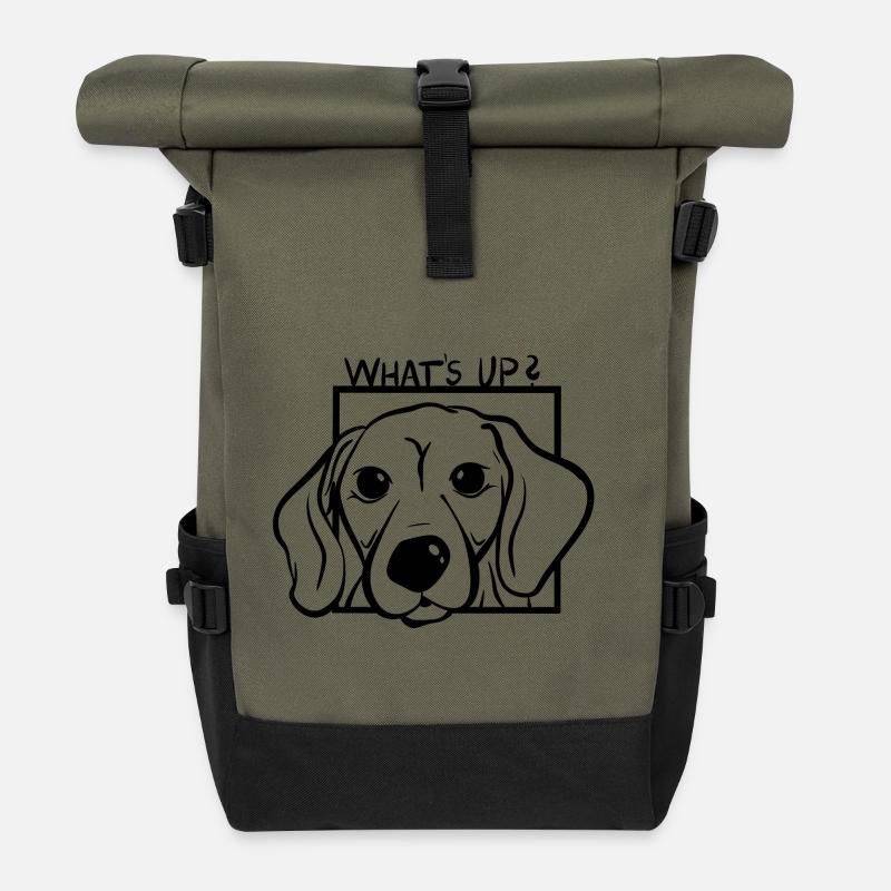 WhatsUp - Sac à dos roll top - olive/noir