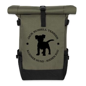 Jack Russell Terrier - Sac à dos roll top - olive/noir - Devant