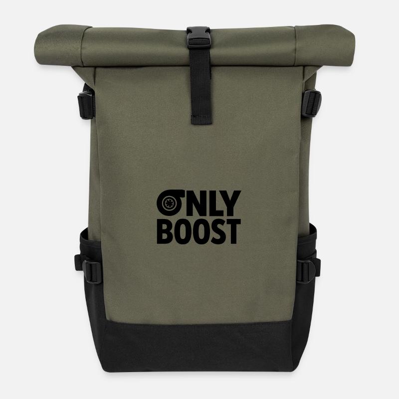 Only Boost Turbo - Rolltop Rucksack - Olive/Schwarz