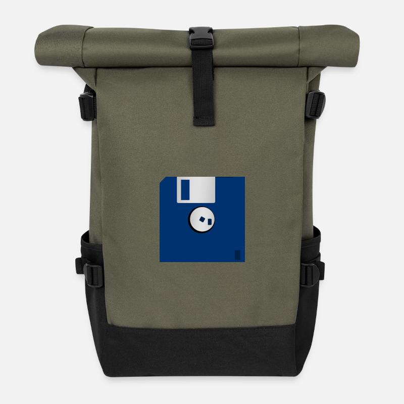 Diskette - Rolltop Rucksack - Olive/Schwarz
