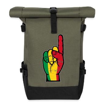 Mali flag number 1 used - Roll Top Backpack - olive/black - Front