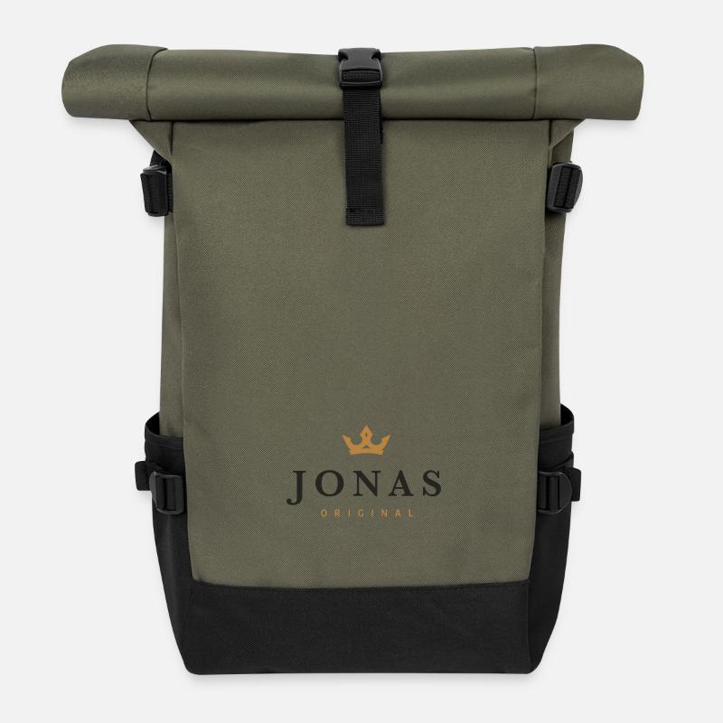 Jonas Original Family Logo - Roll Top Backpack - olive/black