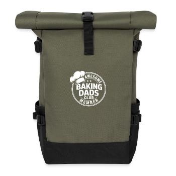 Baking Dads Club - Club der backenden Väter - Rolltop Rucksack - Olive/Schwarz - Vorne
