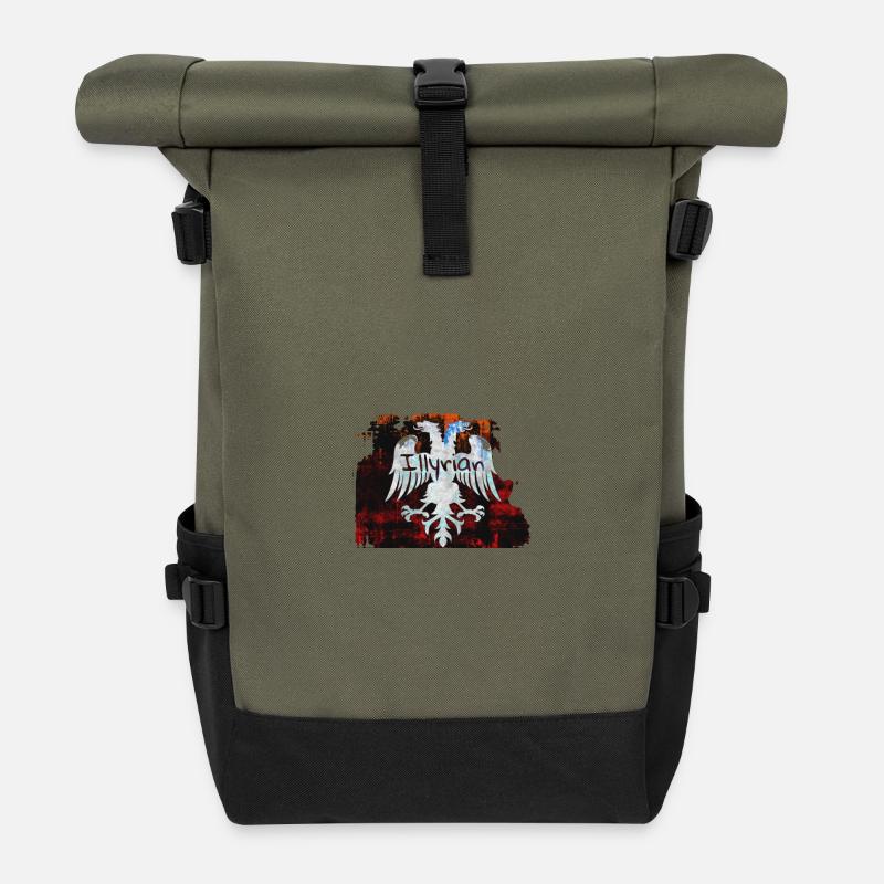 Illyrian-Albanien - Rolltop Rucksack - Olive/Schwarz