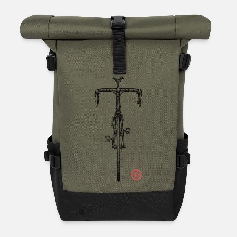 Rennrad - Rolltop Rucksack - Olive/Schwarz